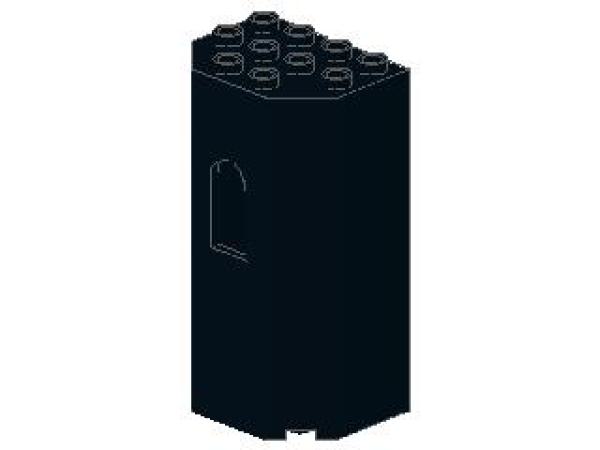 Lego Panel 3 x 4 x 6 (30246) Tower Wall, black