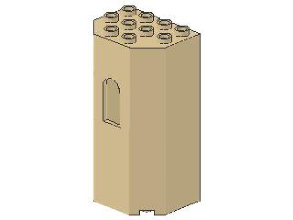 Lego Paneel 3 x 4 x 6 (30246) Turmwand, tan