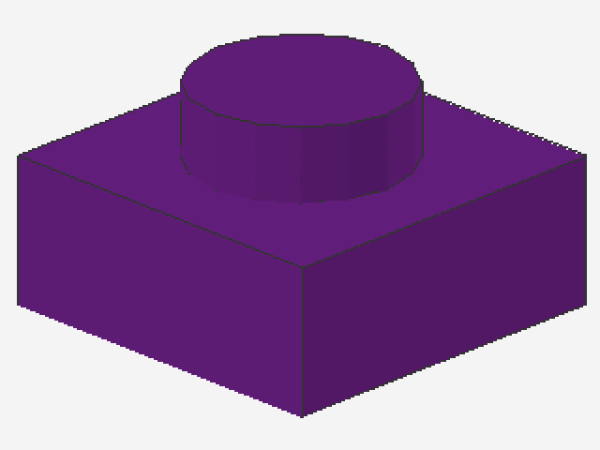 Lego Platte 1 x 1 (3024) dunkel purpur
