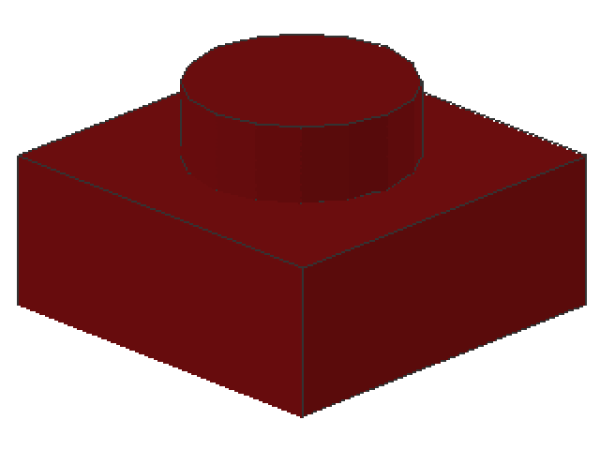 Lego Platte 1 x 1 (3024) dunkel rot