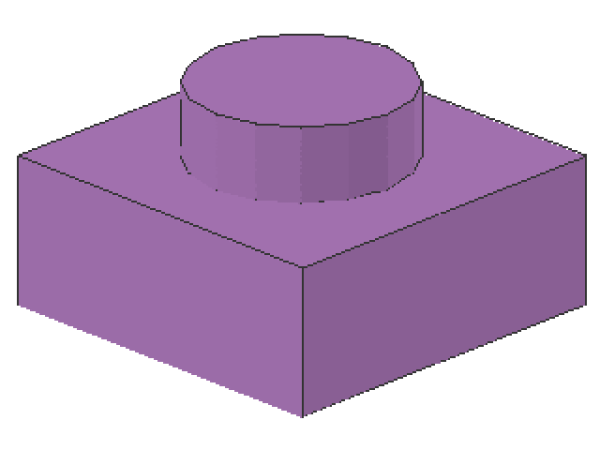 Lego Platte 1 x 1 (3024) meduim lavendel