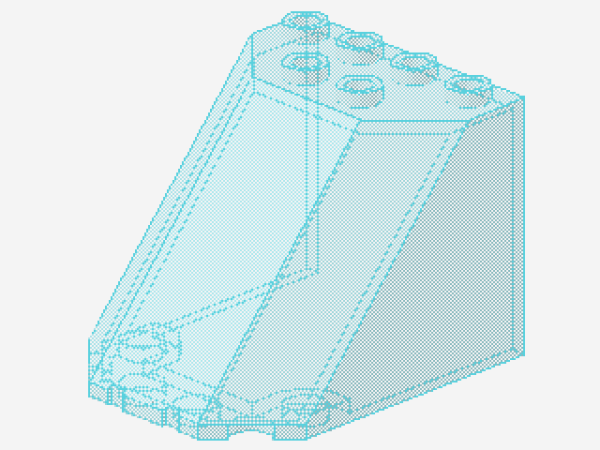 Lego Windscreen 5 x 4 x 3 (30251) transparent light blue