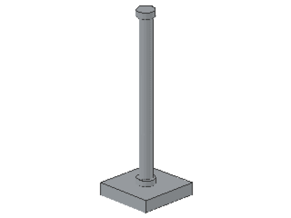 Lego Support 2 x 2 x 5 (30256) Bar and Stud, light bluish gray