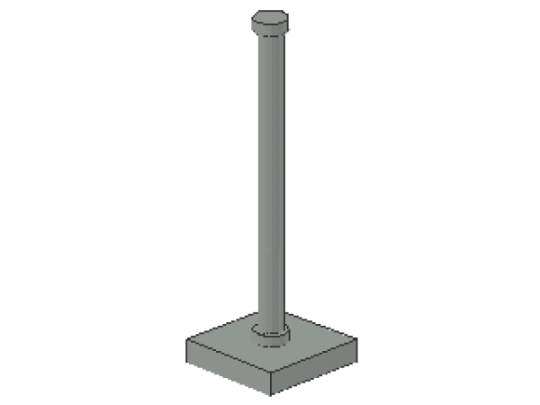 Lego Stütze 2 x 2 x 5 (30256) Stange und Stud, hell grau