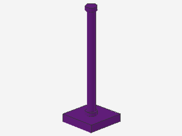 Lego Support 2 x 2 x 5 (30256) Bar and Stud, purple