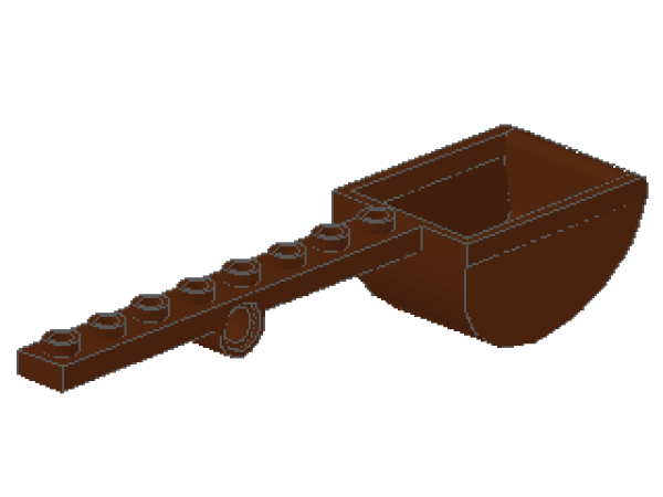 Lego Platte, modifiziert 1 x 8 (30275) rötlich braun