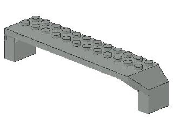 Lego Brick, Arch 2 x 14 x 2.33 (30296) light gray