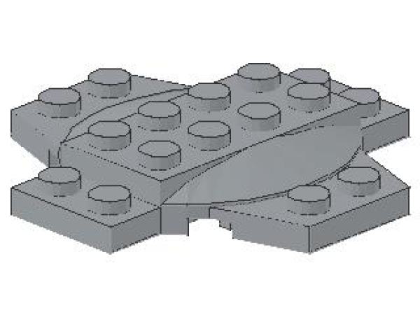 Lego Platte, modifiziert 6 x 6 x 2/3 (30303) hell bläulich grau