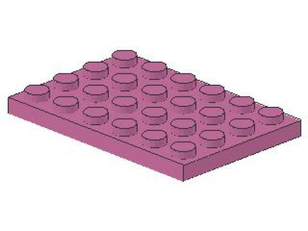 Lego Platte 4 x 6 (3032) dunkel pink