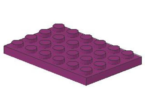 Lego Platte 4 x 6 (3032) magenta