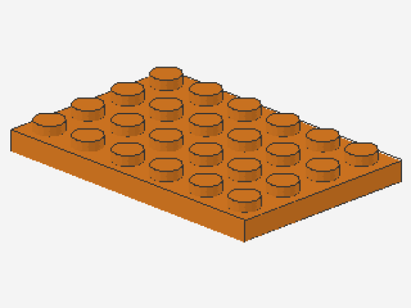 Lego Platte 4 x 6 (3032) orange