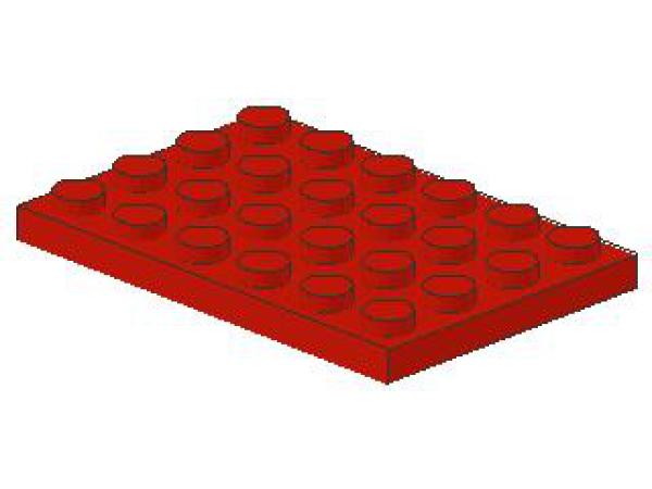 Lego Platte 4 x 6 (3032) rot