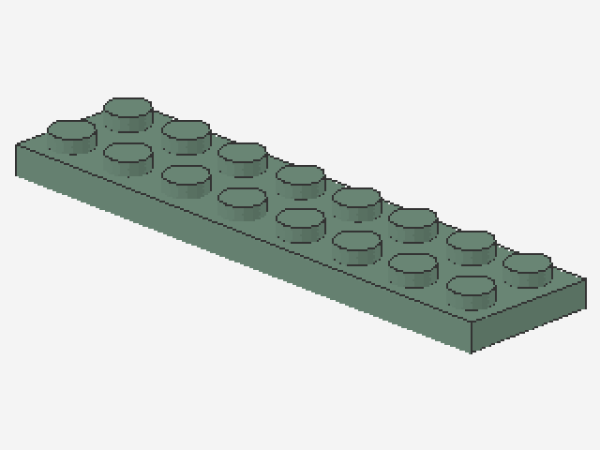 Lego Platte 2 x 8 (3034) sand grün
