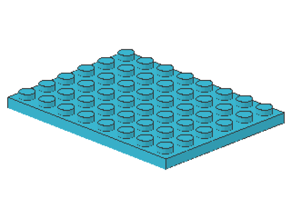 Lego Platte 6 x 8 (3036) mittel azur