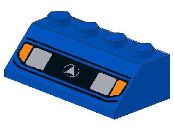 Lego Slope Stone 45° 2 x 4 x 1 (3037px1U) blue