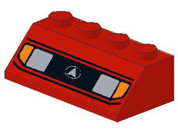 Lego Slope Stone 45° 2 x 4 x 1 (3037px1U) red