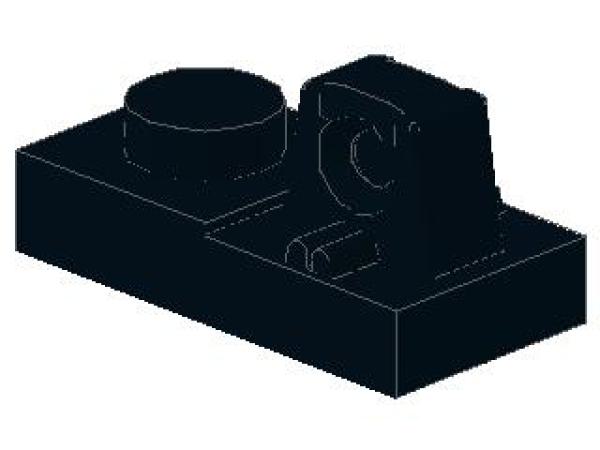 Lego Hinge Plate 1 x 2 (30383) black