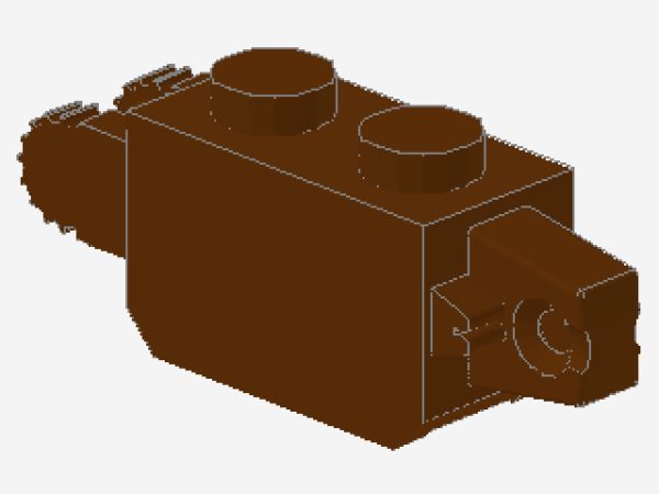Lego Scharnier Stein 1 x 2 (30386) rötlich braun