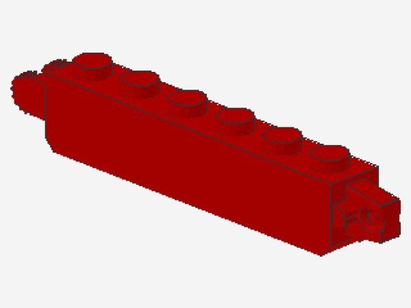 Lego Hinge Brick 1 x 6 (30388) red