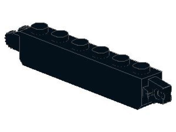 Lego Hinge Brick 1 x 6 (30388) black