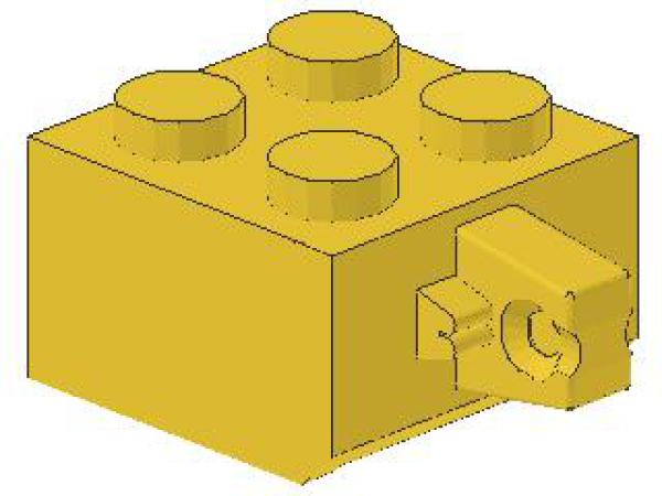 Lego Scharnier Stein 2 x 2 (30389a) gelb