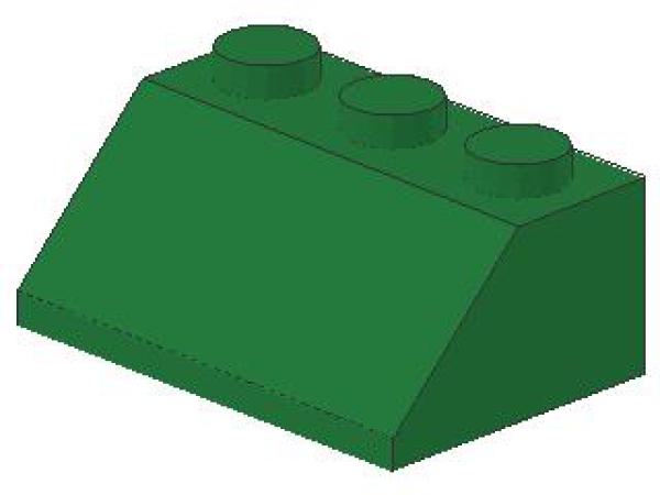 Lego Slope Stone 45° 2 x 3 x 1 (3038) green