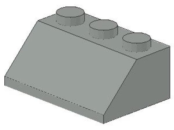 Lego Slope Stone 45° 2 x 3 x 1 (3038) light gray