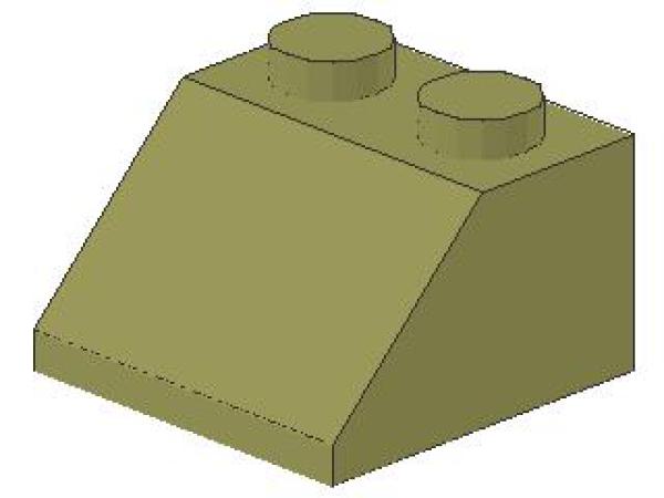 Lego Slope Stone 45° 2 x 2 x 1 (3039) olive green