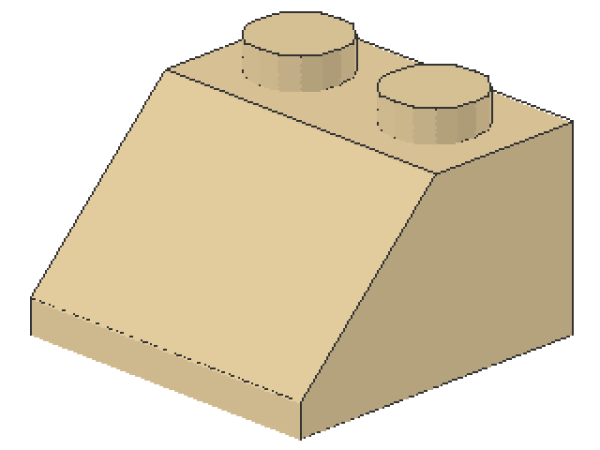 Lego Slope Stone 45° 2 x 2 x 1 (3039) tan