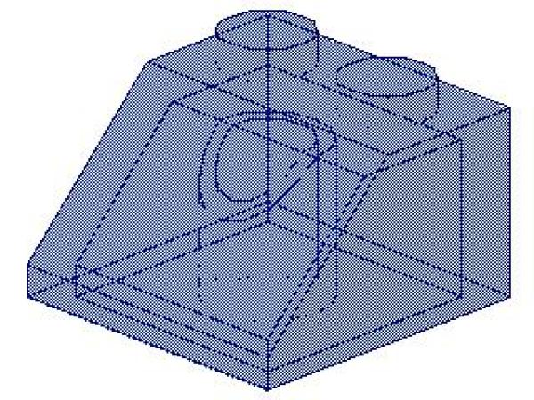 Lego Slope Stone 45° 2 x 2 x 1 (3039) transparent dark blue