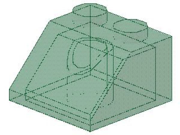 Lego Slope Stone 45° 2 x 2 x 1 (3039) transparent green