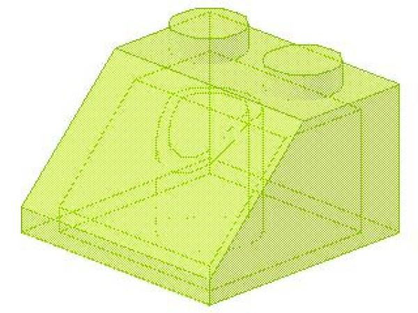 Lego Slope Stone 45° 2 x 2 x 1 (3039) transparent neon green NEW