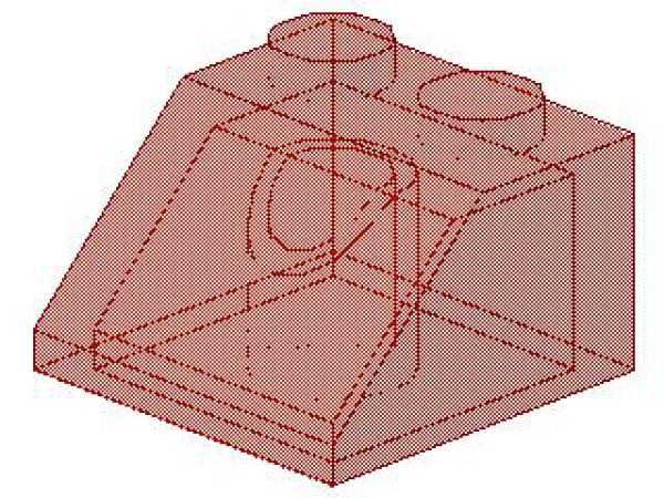 Lego Slope Stone 45° 2 x 2 x 1 (3039) transparent red