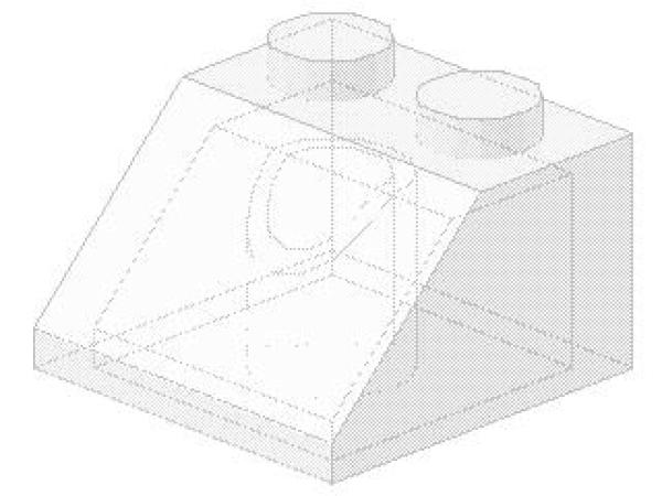 Lego Slope Stone 45° 2 x 2 x 1 (3039) transparent