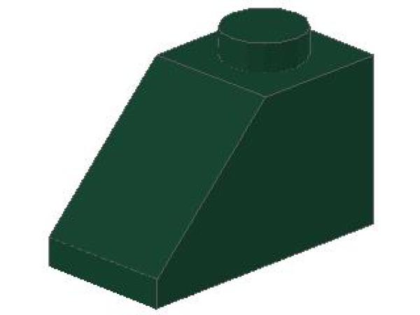 Lego Slope Stone 45° 2 x 1 x 1 (3040) dark green