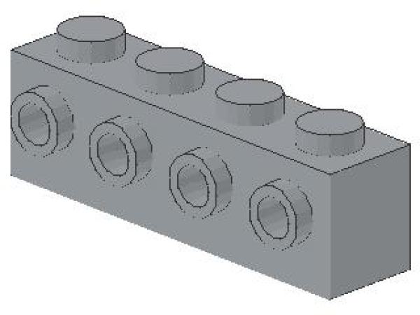 Lego Brick, modified 1 x 4 x 1 (30414) light bluish gray