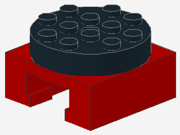 Lego Drehscheibe 4 x 4 (30516c02) rot