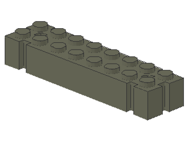 Lego Brick, modified 2 x 8 x 1 (30520) dark gray