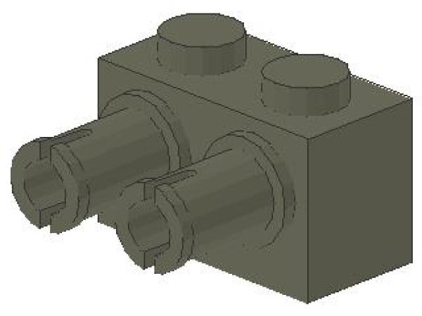 Lego Stein, modifiziert 1 x 2 x 1 (30526) dunkel grau