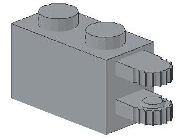 Lego Scharnier Stein 1 x 2 (30540) hell bläulich grau