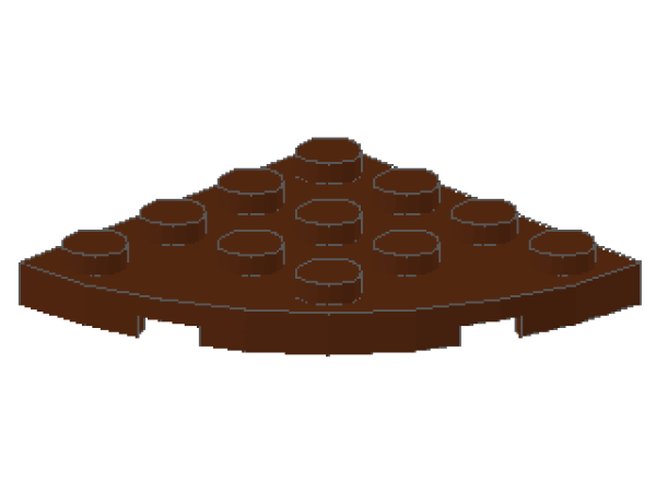 Lego Platte 4 x 4, rund, Rundecke (30565) rötlich braun