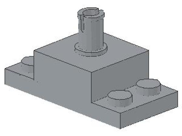 Lego Stein, modifiziert 2 x 2 x 1 (30592) hell bläulich grau