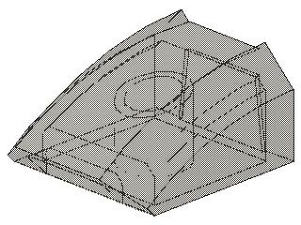 Lego Slope Stone, curved 2 x 2 x 1 (30602) transparent black