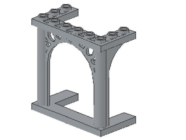 Lego Stein, Bogen 3 x 6 x 5 (30613) hell bläulich grau