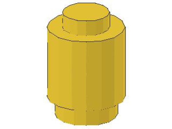 Lego Stein, rund 1 x 1 x 1 (3062a) gelb