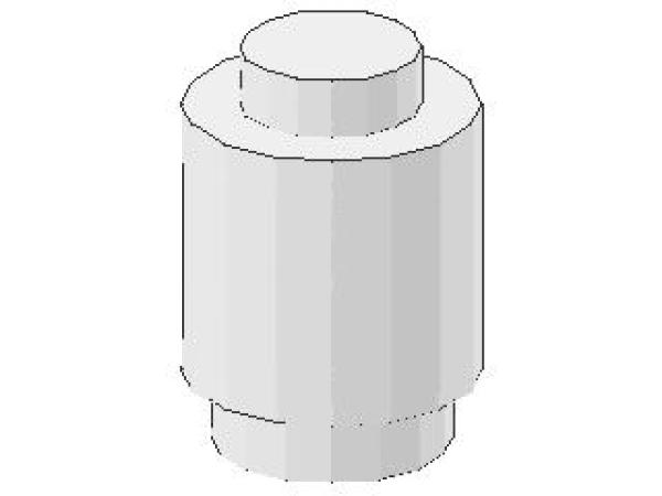 Lego Stein, rund 1 x 1 x 1 (3062a) weiß