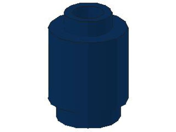 Lego Stein, rund 1 x 1 x 1 (3062b) dunkel blau