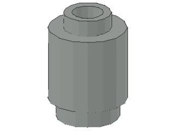 Lego Stein, rund 1 x 1 x 1 (3062b) hell grau