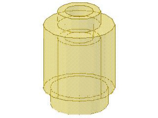 Lego Brick, round 1 x 1 x 1 (3062b) transparent yellow