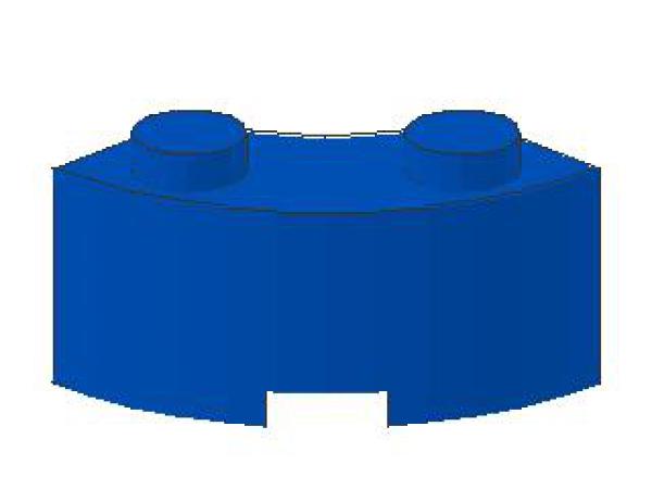 Lego Stein, rund, Ecke 2 x 2 x 1 (3063) blau